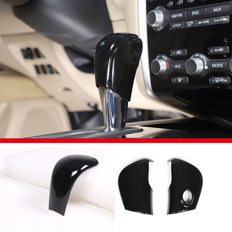 For Nissan Pathfinder 2013-2018 ABS Carbon Fiber Car Gear Head Protection Cover Decorative Stickers Car Accessories