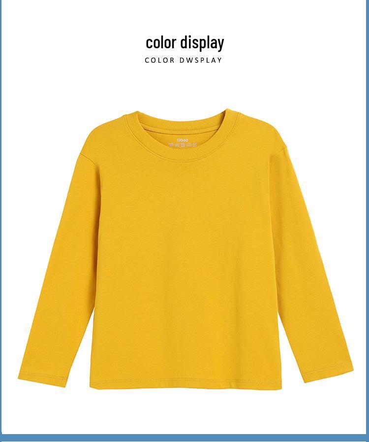 Bawełniany Długi Rękaw dla Dzieci - Okrągły Dekolt T-shirt dla Chłopców lub Dziewczynek na Jesień