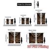 Set Of 2 Flat Printing Curtains Without Rod Literary Maze Popular Window Treatment Fabric Curtain Polyester Machine Washable