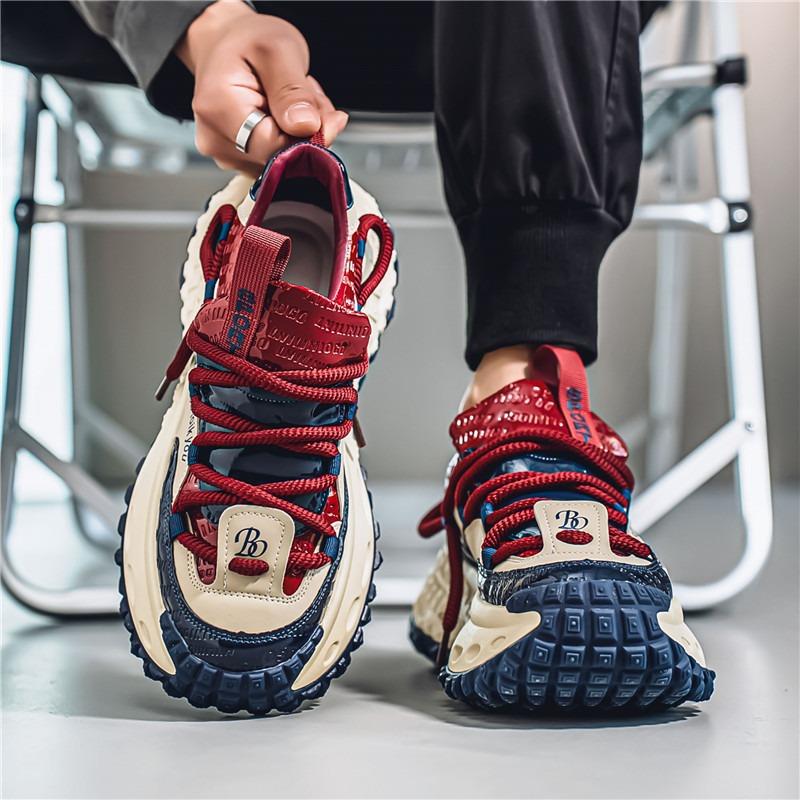 Men's shoes spring and summer new thick-soled heightening dad shoes men's trendy casual sports shoes