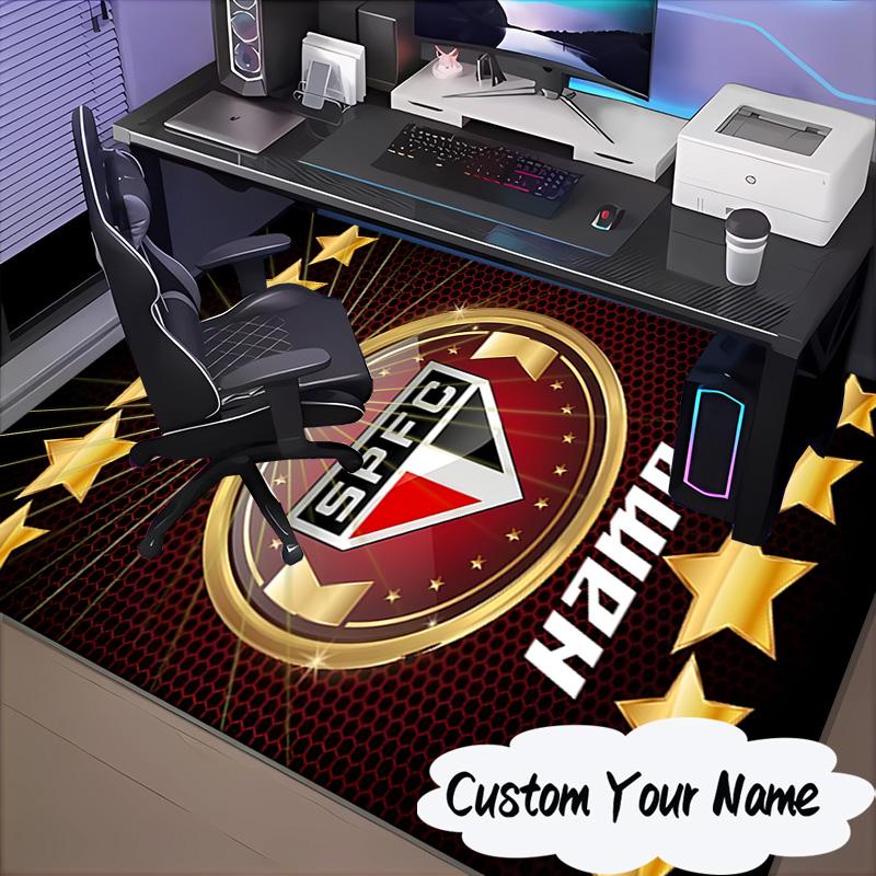Custom Name SPFC Team Spirit Rug for Living Room, Game Rooms, Office, Bedroom, Floor Mat Playful Design, fan gifts Christmas decor