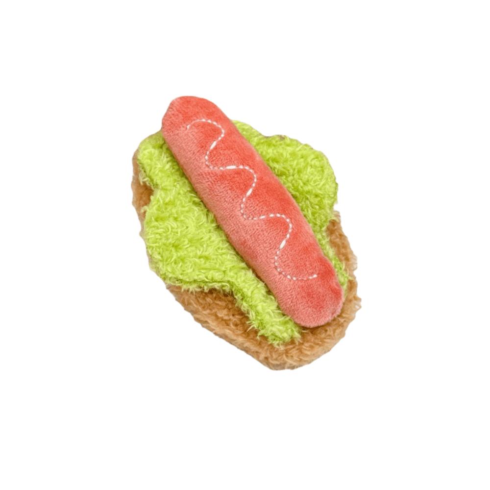 2Pcs Kawaii Design Simulation Food Plush Keychain Plush Material Creative Shape Hamburger Keyring Simulation Food Adorable Style