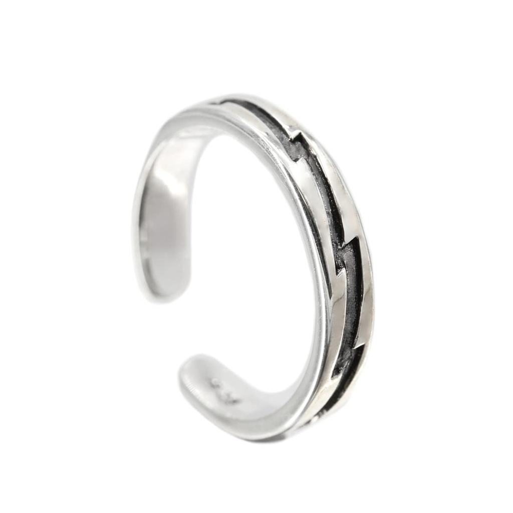 Orris Toe Ring, 925 Sterling Silver, Adjustable Size, Simple Design, for Men and Women