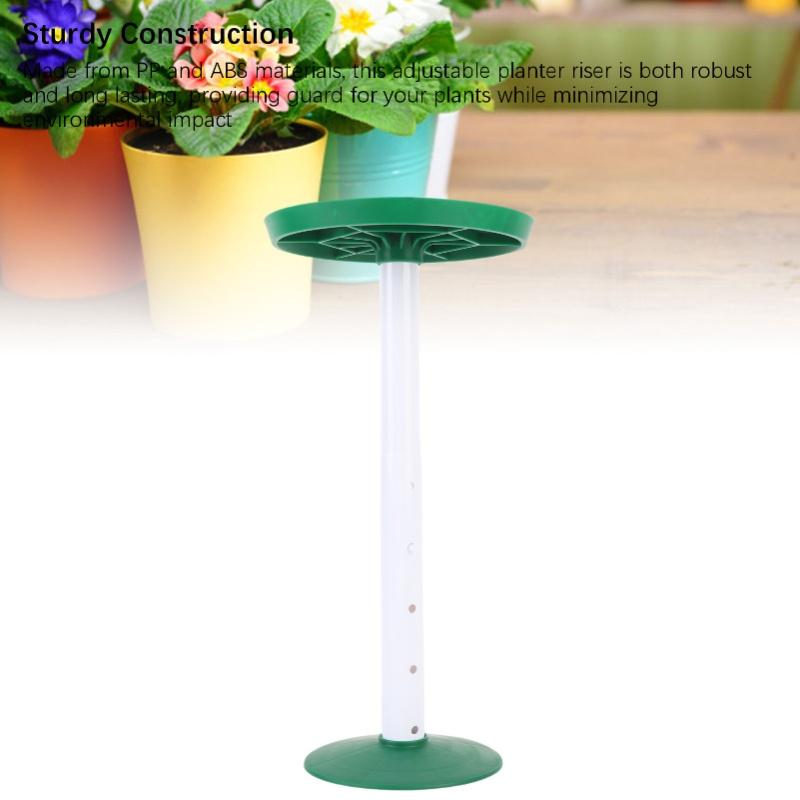 2 Sets Adjustable Height Plant Inserts With Drainage Hole Planter Filler Risers For Inside Flower Pot Container Green