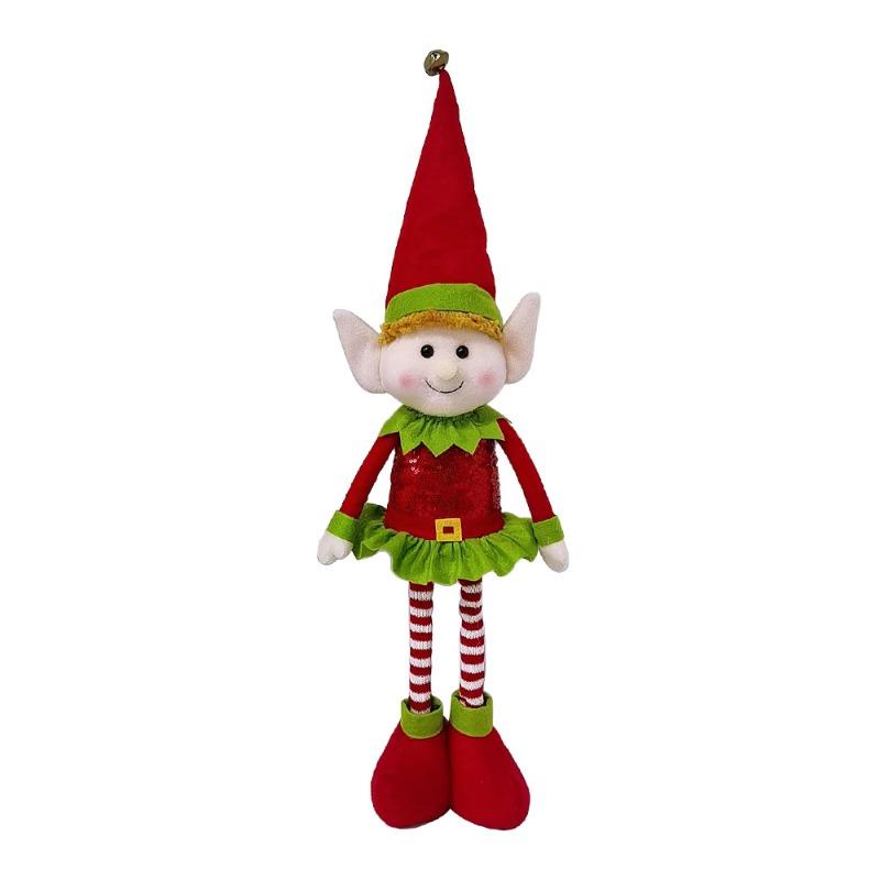 

Новый рождественский подарок от Chuangkeda 65 см телескопическая нога эльф украшение на окно рождественские украшения