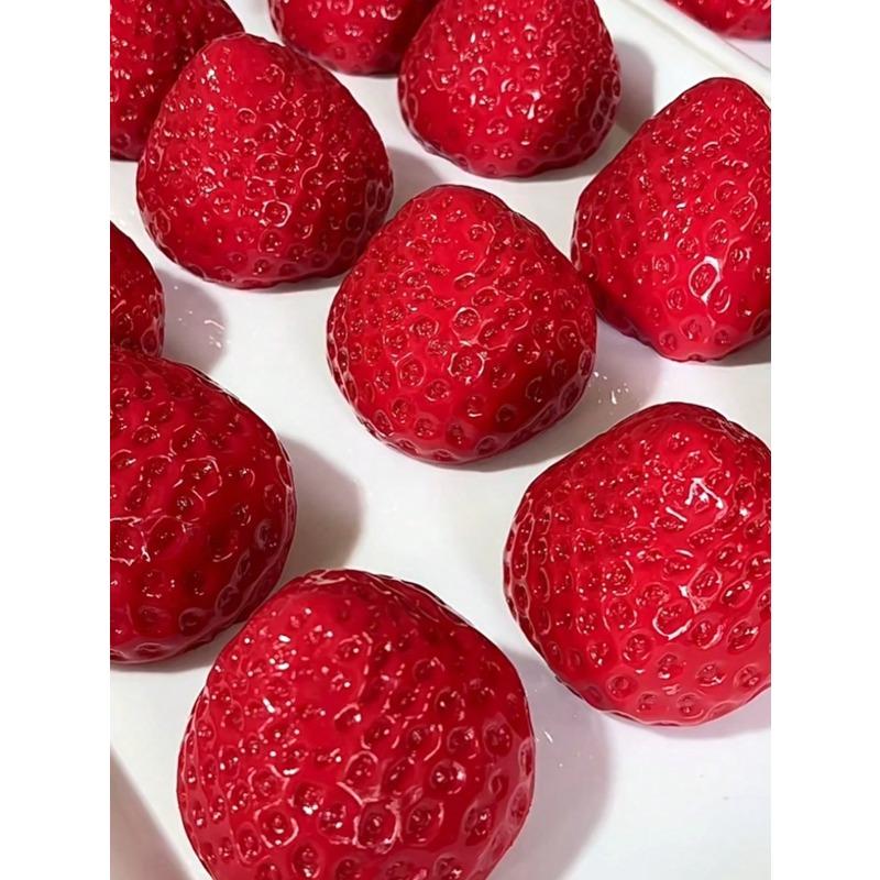 1pc Jelly Cat Squishy Toys Soft Q Elasticity Is Not Sticky Sensory Fidget Squishy Taba Squish Oil-Shine Large Strawberry Squishy Toy