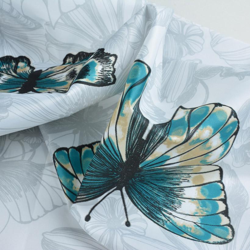 Butterfly Bath Curtains Shower Curtain Bathroom Waterproof Cortina 100% Polyester Bathing Cover With Hooks 180X180Cm 200X200Cm