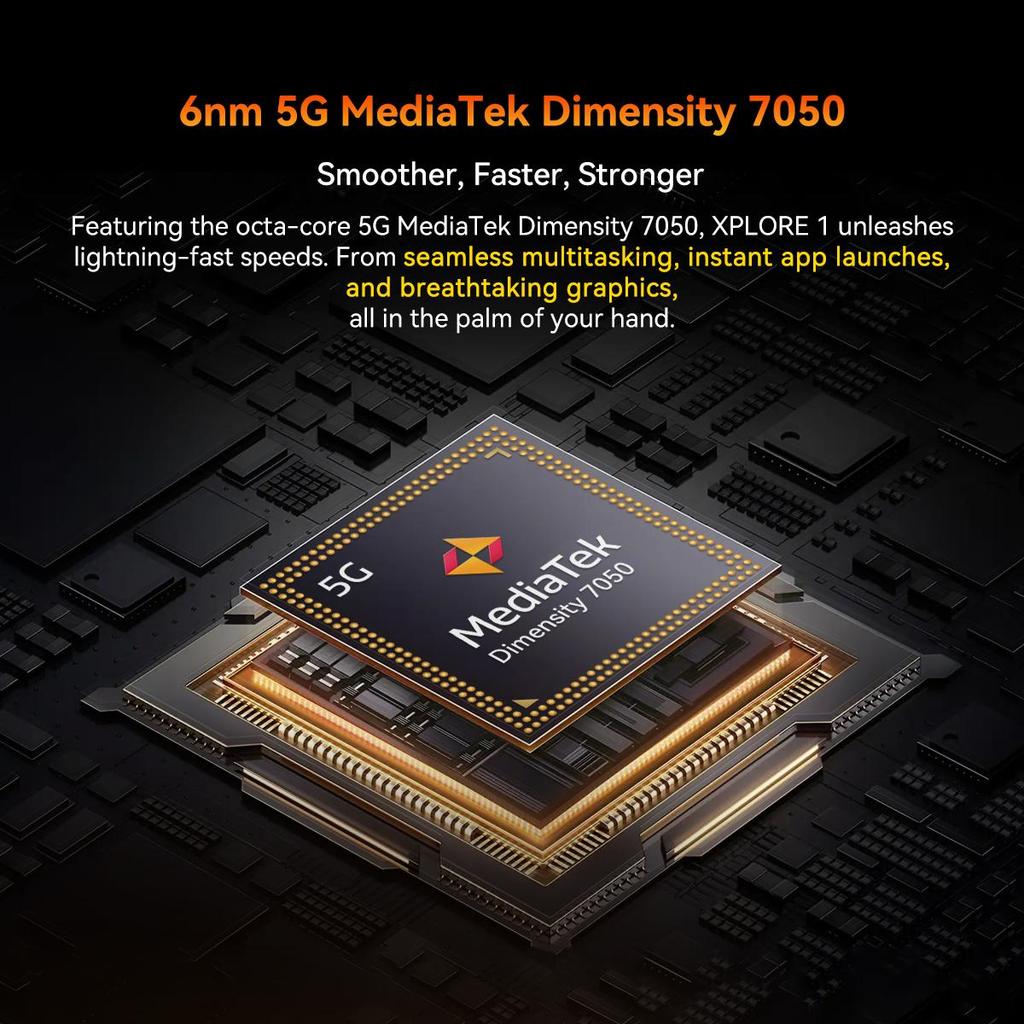 Blackview XPLORE 1 Odolný telefon Dimensity 7050 Android 15  (16 GB + 32 GB) RAM 512GB ROM 6.78 palcový 120Hz displej 20000mAh