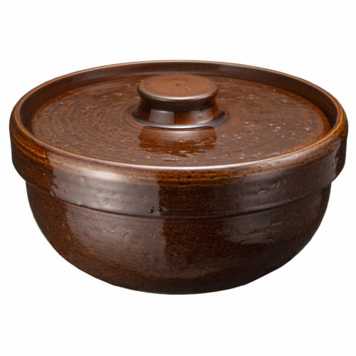 Nagatanien Roast Earthenware Pot (Serves 2-3 People), Direct Heat Compatible, Can Be Boiled Dry, NCK-87