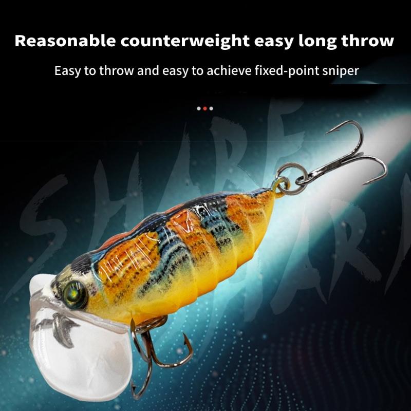 1.5Inch Fishing Lures Fishing Hard Baits Topwater Lures Trout Bass Fishing Lures