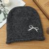 Sweet and Cute Bow Embroidered Drawstring Cold Hat Autumn and Winter Fashion Versatile Pullover Hat Windproof and Warm Wool Hat Korean
