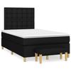 3137463 vidaXL Lit à sommier tapissier avec matelas Noir 120x200 cm Tissu