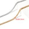 3mm Stainless Steel Gold Chain Necklace Chains Curb Link Chain Jewelry Chains for Handmade Bracelet Making DIY Wholesale