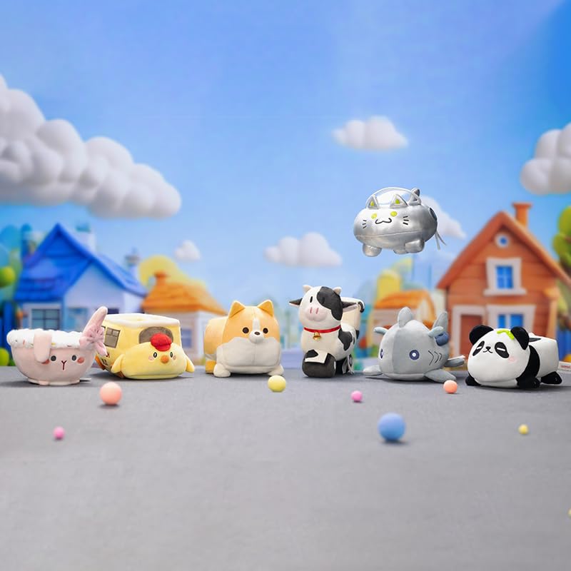 POP MART GONG Originální Roamimg Série Plyšová Hračka Auto Kulaté 2 Pop Mart Gachapon Slepý Box Figurka Plastový Model Prémiová Hračka PVC Měkký Vinyl Originální