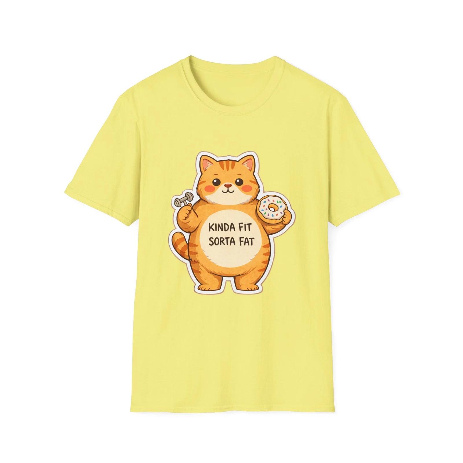 Chubby Orange Cat Kinda Fit Sorta Fat Children s Children s T  Children s T-shirt | Cute Cat Graphic 100