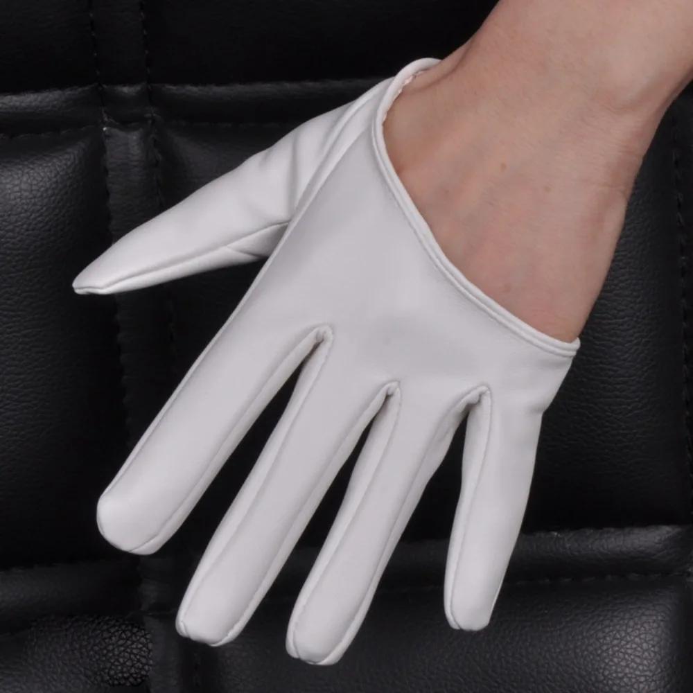 DS Half Palm Full Finger Gloves Sexy Party Performance Gloves Nightclub Pole Dancing Mittens Leather Punk Hip Hop Gloves