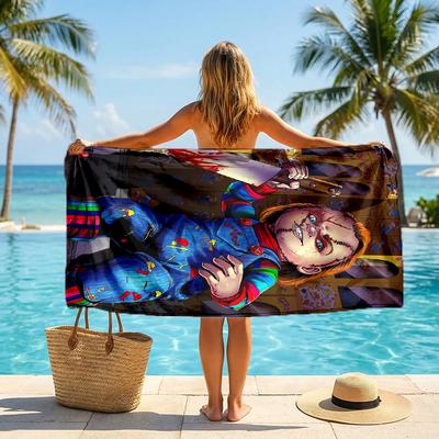 Chucky Fashion Beach Towel: Ideal for Summer Adventures Soft, Absorbent and Quick Drying Suitable for Swimming and Bathing
