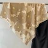 Nordic simple silk scarf long female French retro black and white striped large square scarf tied hair ins headscarf headband shawl
