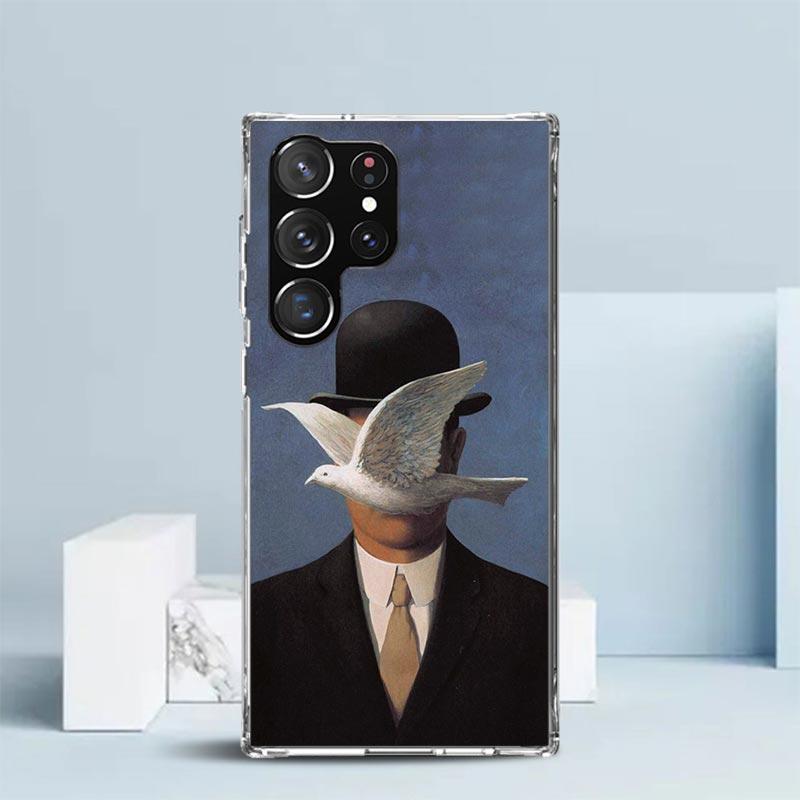 

Rene Magritte Art Phone Case For Samsung Galaxy S24 S25 Edge S26 Ultra S22 S23 Plus S21 + S20 FE Soft TPU Back Cover Galaxy S22 Samsung S26