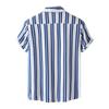 Haut Décontracté de Vacances Hawaïennes pour Homme Ample Confort Chemise à Manches Courtes Rayée