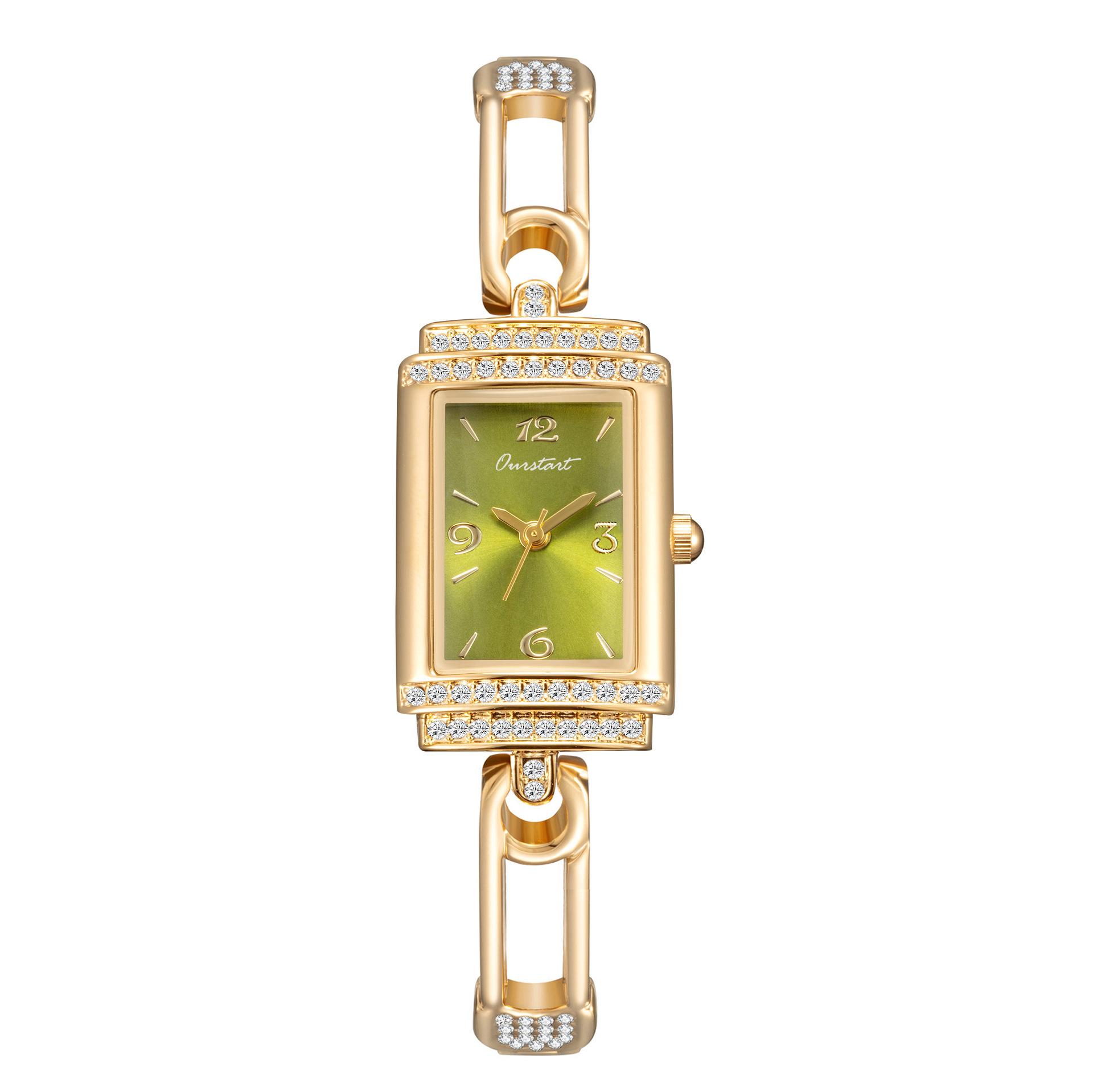 Xiaoxiangfeng Premium Sense Diamond-encrusted Square Bracelet Watch Female Xiaoju Ladies Watch
