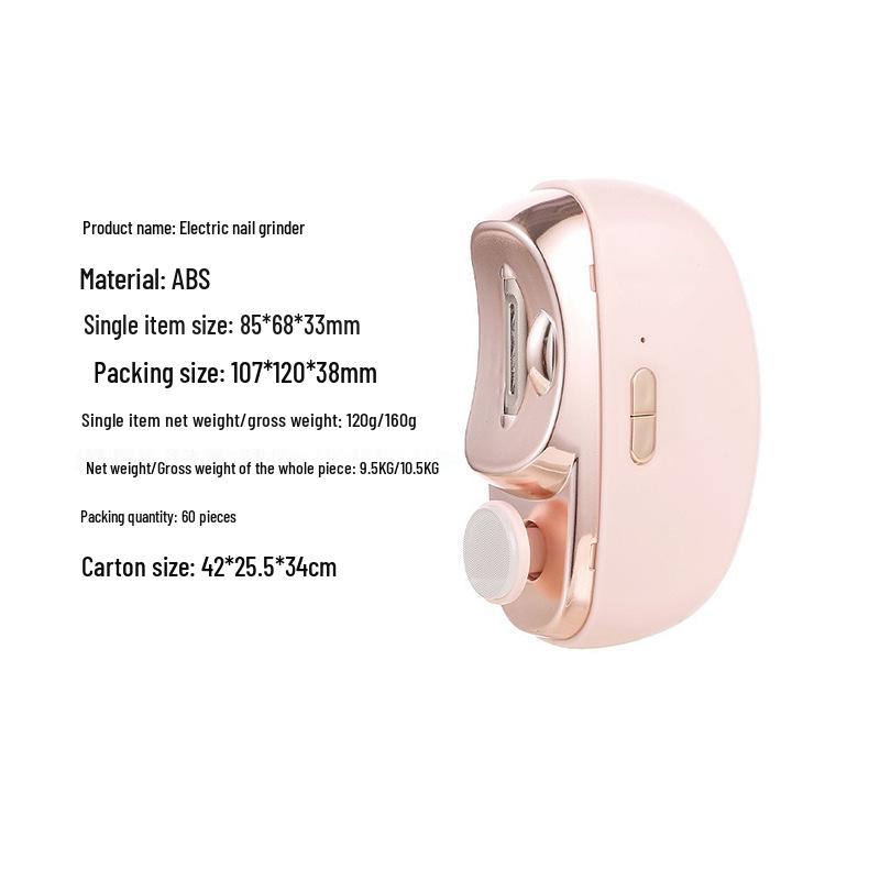 

Electric Nail Clipper: Auto Trimmer for All Ages, Anti-Pinch, Portable Design.