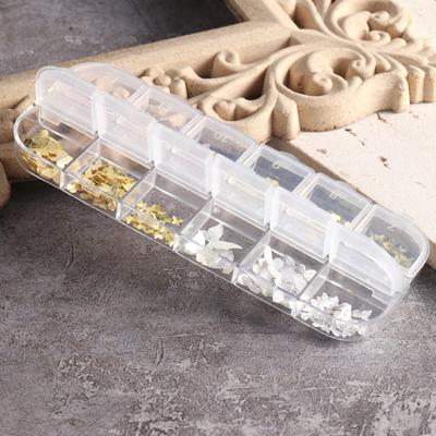 1 krabička Dekorace na nehty Jemný tvar Odolná proti vyblednutí Kovová 3D motýl DIY Nail Art Šperky Manikúra Vzory