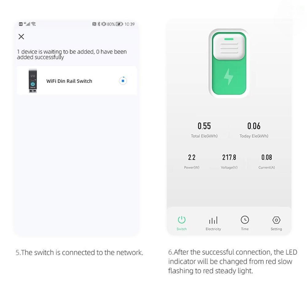 WiFi Intelligent Circuit Breaker Wireless Remotes Control Switch Mobilephone APP Remotes Viewing Home Circuit Breaker