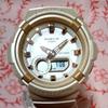Used CASIO BABY-G 280 BA Watch Pink Beige