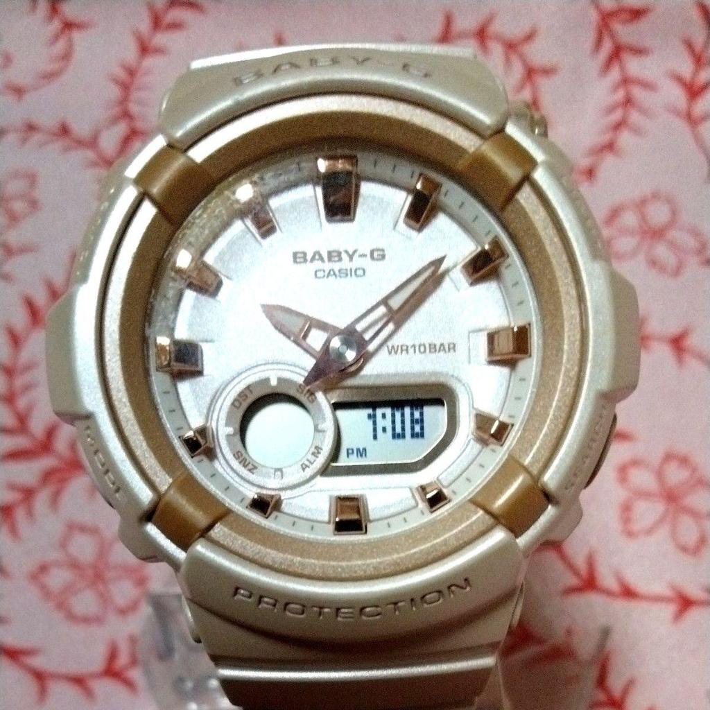 Used CASIO BABY-G 280 BA Watch Pink Beige