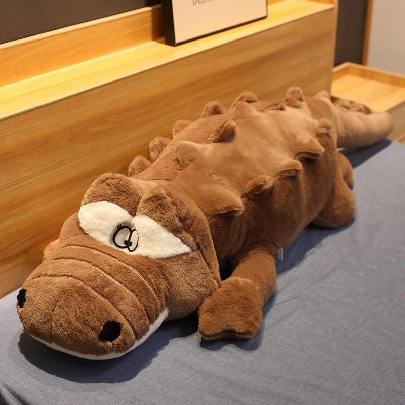 Large Crocodile Long Throw Pillow Plush Toy Large Dinosaur Doll Bed Sleeping Pinch Doll Pillow