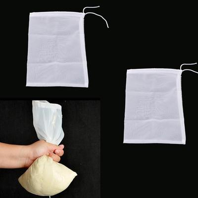 2 Stück Milch Fein Nylon Siebbeutel Säfte Käse Filter Maschenstoff 15x20cm/5.90x7.87''