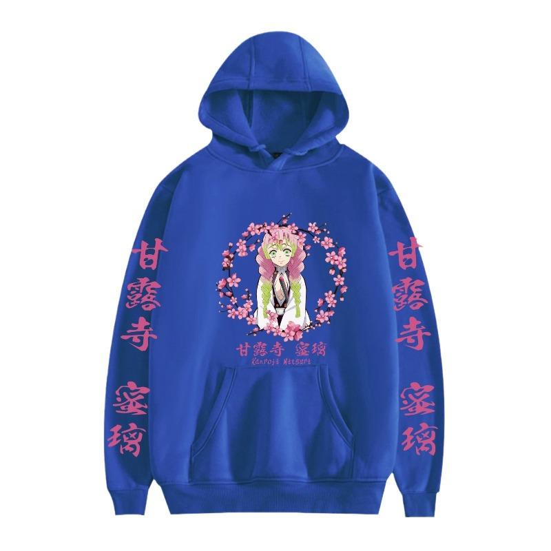 Kanroji Mitsuri Japanese Animation Hoodie Men Women Harajuku Pullover Street Wear Unisex Autumn Winter Plushed Brand Sweater