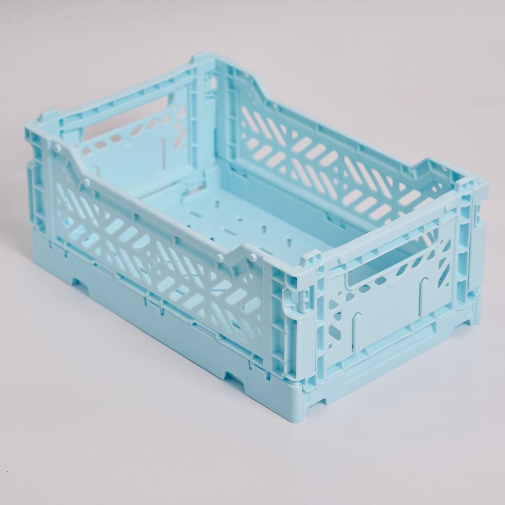 Stackable Mini Foldable Transparent Storage Box - PP Sundries Drawer Basket