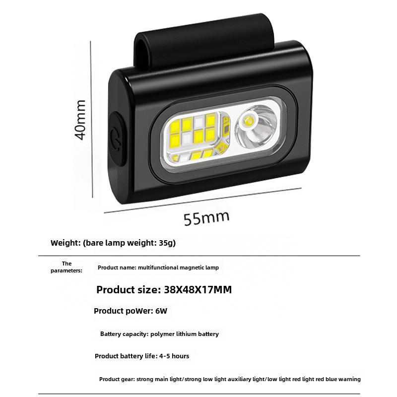 Red LED Night Running Light with Magnetic Chest Strap for Outdoor Sports