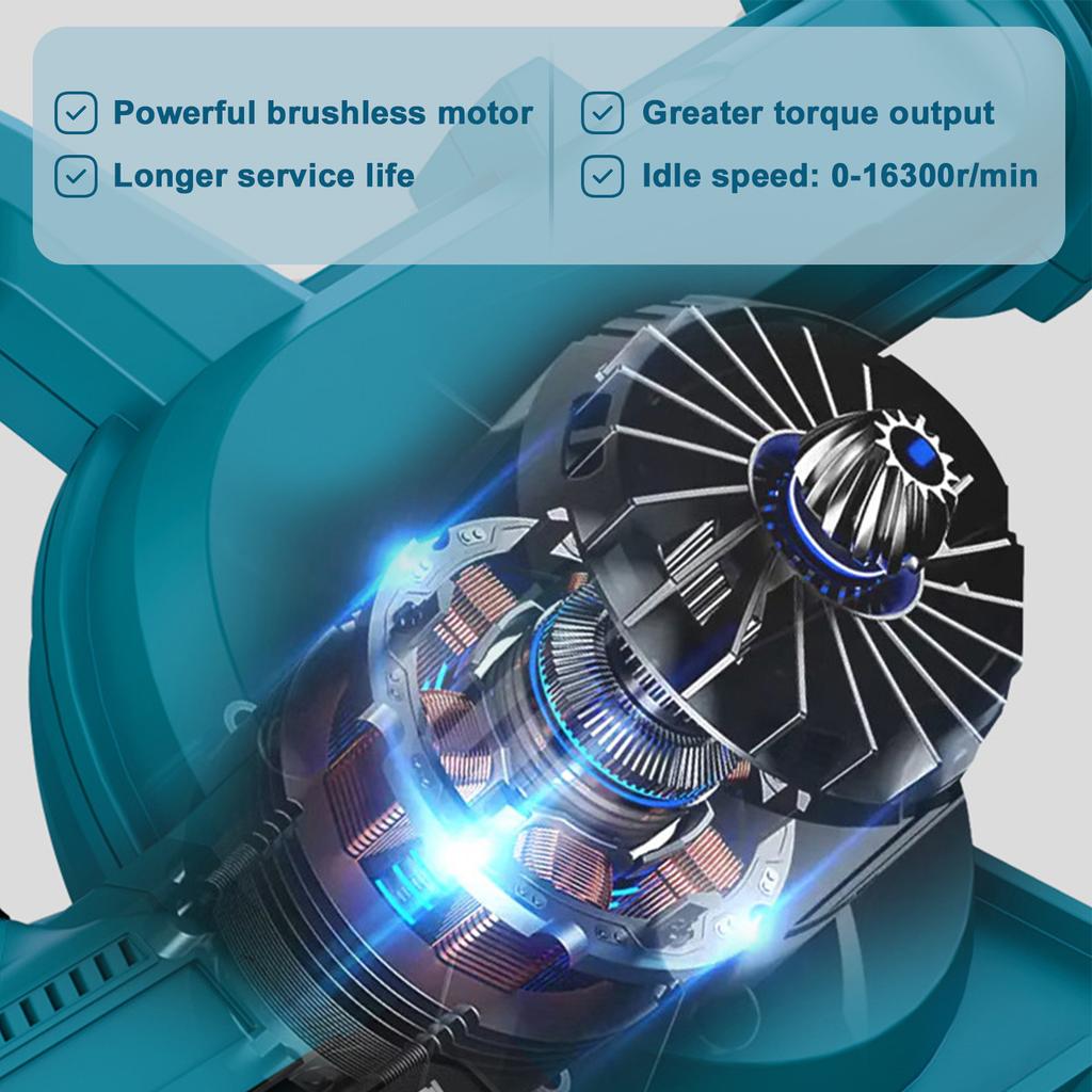 Cordless Leaf Blower Leaf Vacuum Rechargeable Air Blower 6speed Adjustable with Lock Switch for