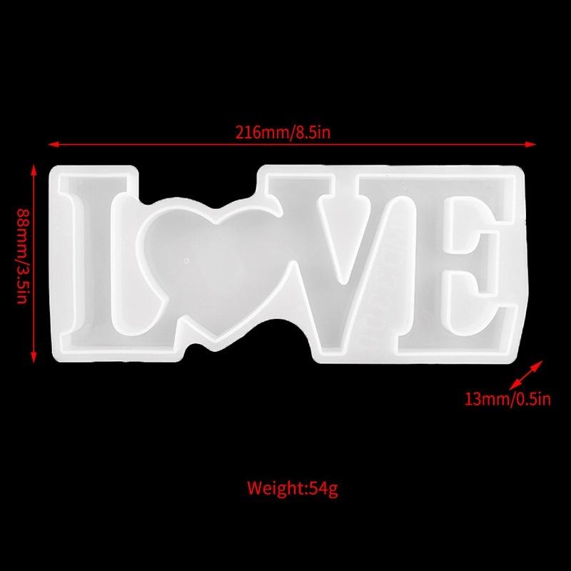 1 Pcs Heart Shape HOME LOVE Silicone Mould Letters Crystal Resin Mold DIY Crafts Casting MoldsHome Decoration Jewelry Making Tool
