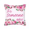 Peach Skin Pillowcase Valentine's Day Pillowcase Pink Heart-shaped Pillow Romantic Series Home Decoration Sofa Cushion Cover