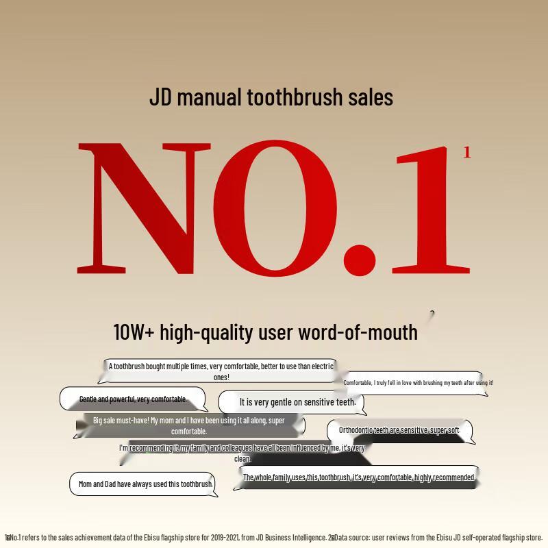 Ebisu Wide Head Medium Bristle Toothbrush 2-Pack