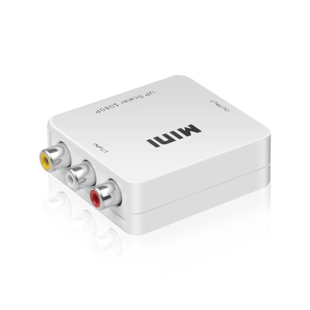 

Конвертер AV-HDMI 1080P HD RCA-HDMI-адаптер-конвертер AV2HDMI AV/CVSB-HDMI-сумісний AV-HDMI-перемикач Адаптер HD-MI білий