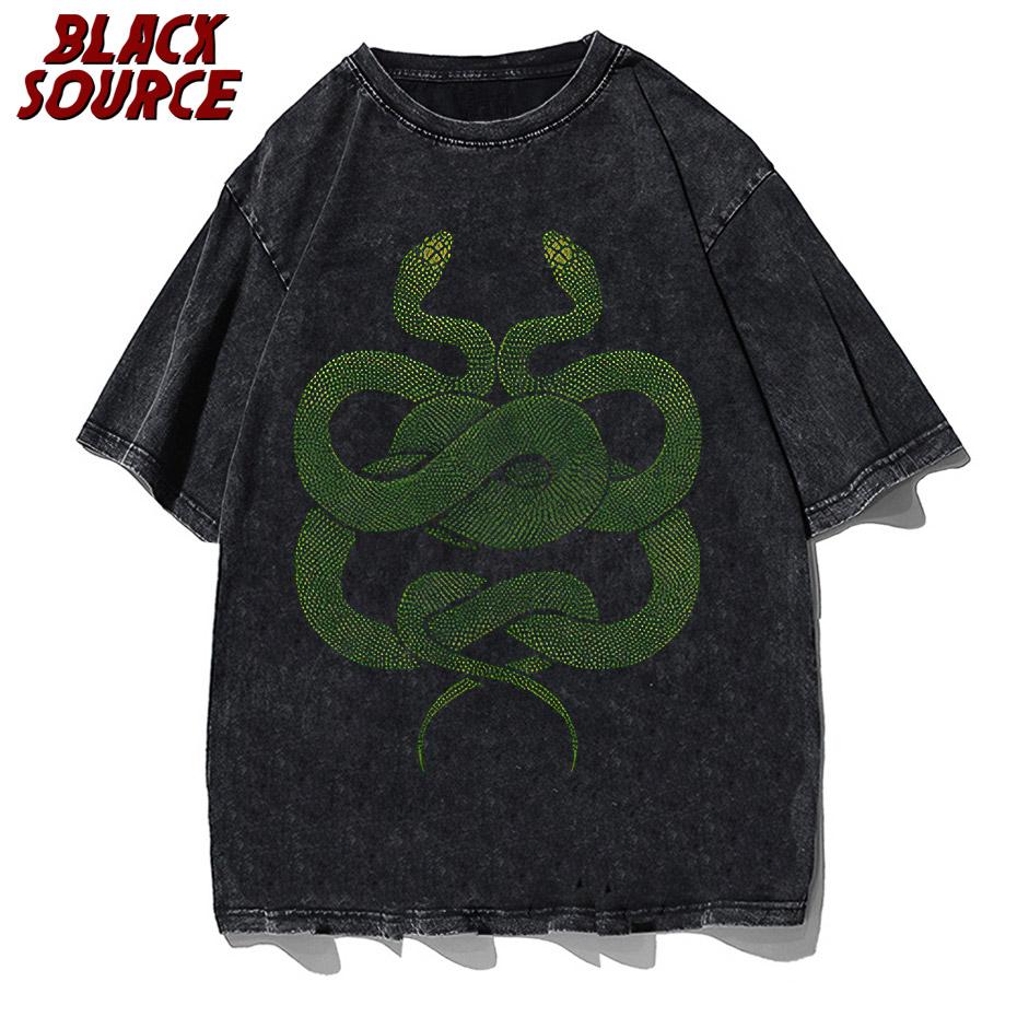 Gothic Dark Street Women T-shirts Japanese Cartoon Print Short Sleeve T Shirt Punk Harajuku Ulzzang Loose Y2k Clothes Tops S