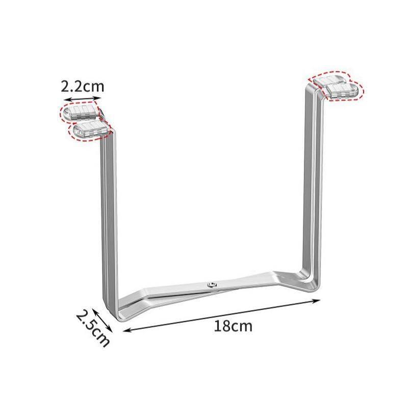 Stainless Steel Foldable Trash Bag Holder - Kitchen Countertop Garbage Bag Stand & Organizer