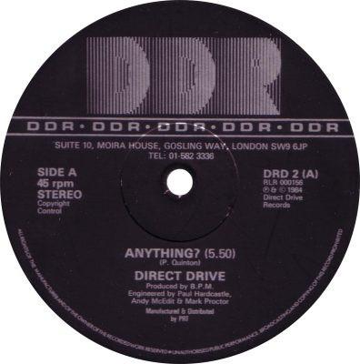 

12inch Record DIRECT DRIVE Anything DRD2 DIRECT DRIVE 1984 UK Dance Electronica Used