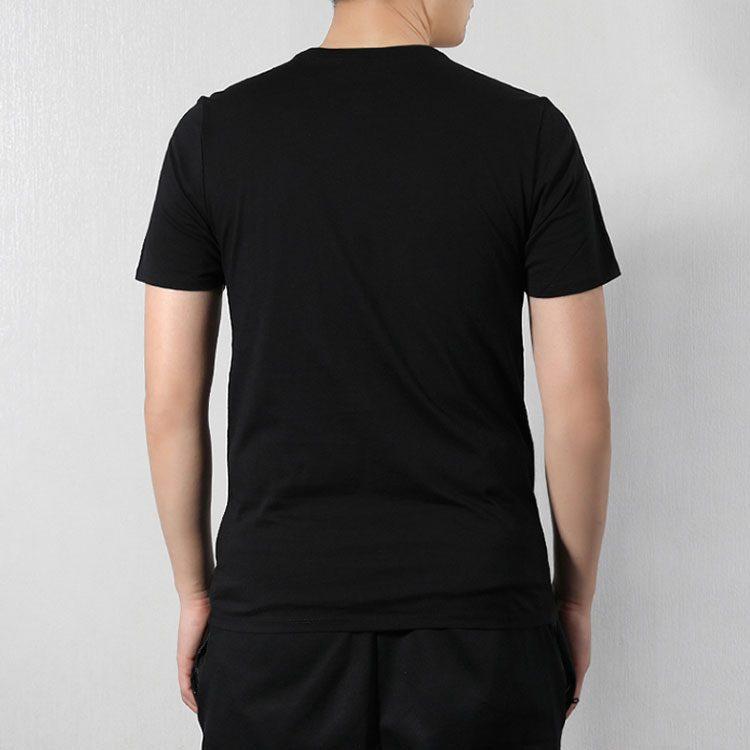 Jordan T Shirts Men's Black/Gold Crew Neck Moderate Straight Fit AJ3995-010
