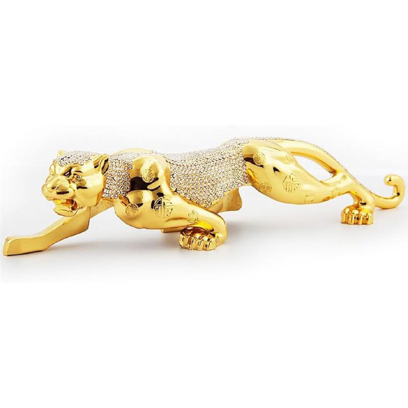 

Золотое украшение автомобиля с леопардом, автомобильные аксессуары, центральная консоль автомобиля, мужское высококачественное украшение, украшение автомобиля с золотым леопардом