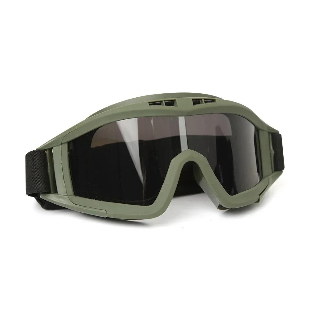Tactical Goggles Mountaineering Shooting Sunglasses Windproof Sand Control Motocross CS Glasses 3 Lenses Replaceable Motorcycle