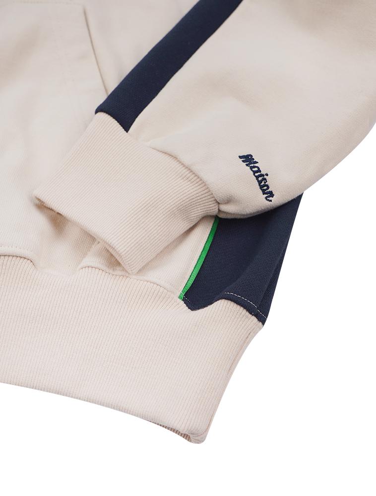 Unisex Maison Symbol Rugby Snap Hoodie Cream (Fcd1Ts102M)