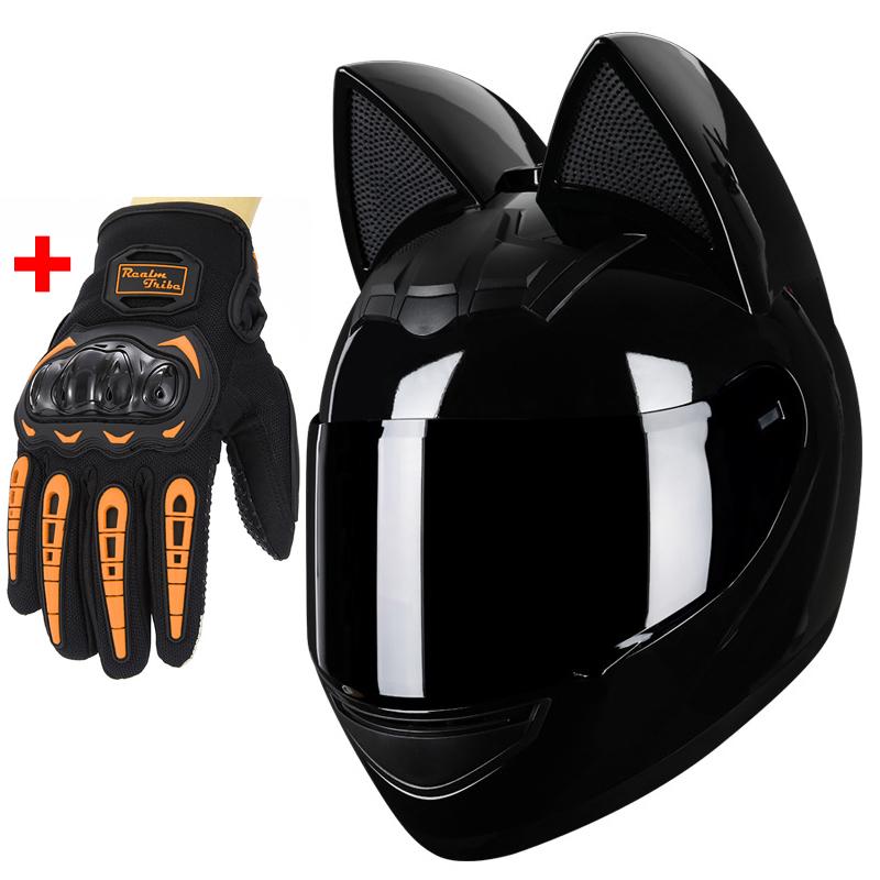 

Мотоциклетный шлем с Bluetooth-наушниками Cat Ear и различными комплектами стилей, удобный, легкий, безопасный дизайн, система воздушного потока, идеальный гонщик M