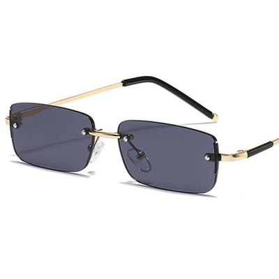 Women Sunglasses Fashion Rimless Sun Glasses Anti-UV Spectacles Personality Eyeglasses Small Frame Ornamental Simplity Google