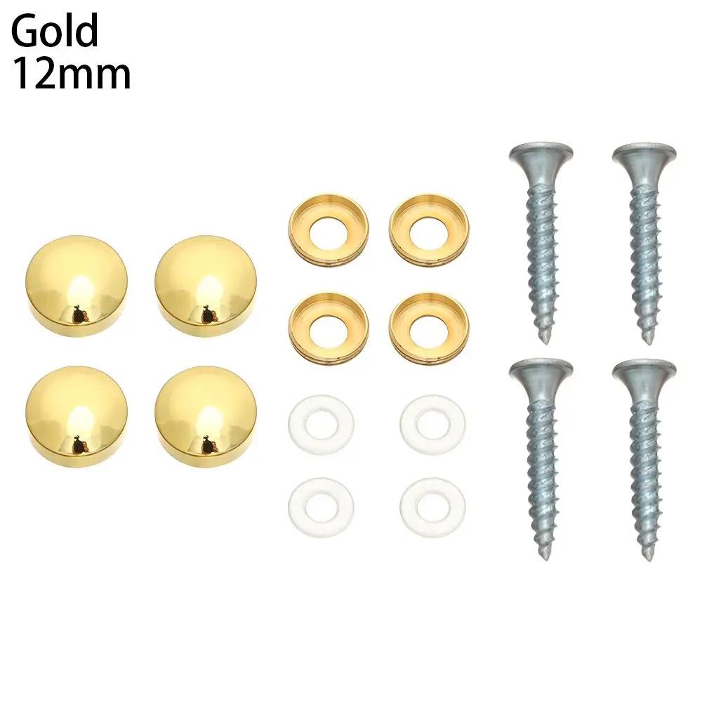 4pcs/set Glass Fasteners Mirror Fixing Nails Stainless Steel Decoration Screw Covers Furniture Hardware Billboard Decor